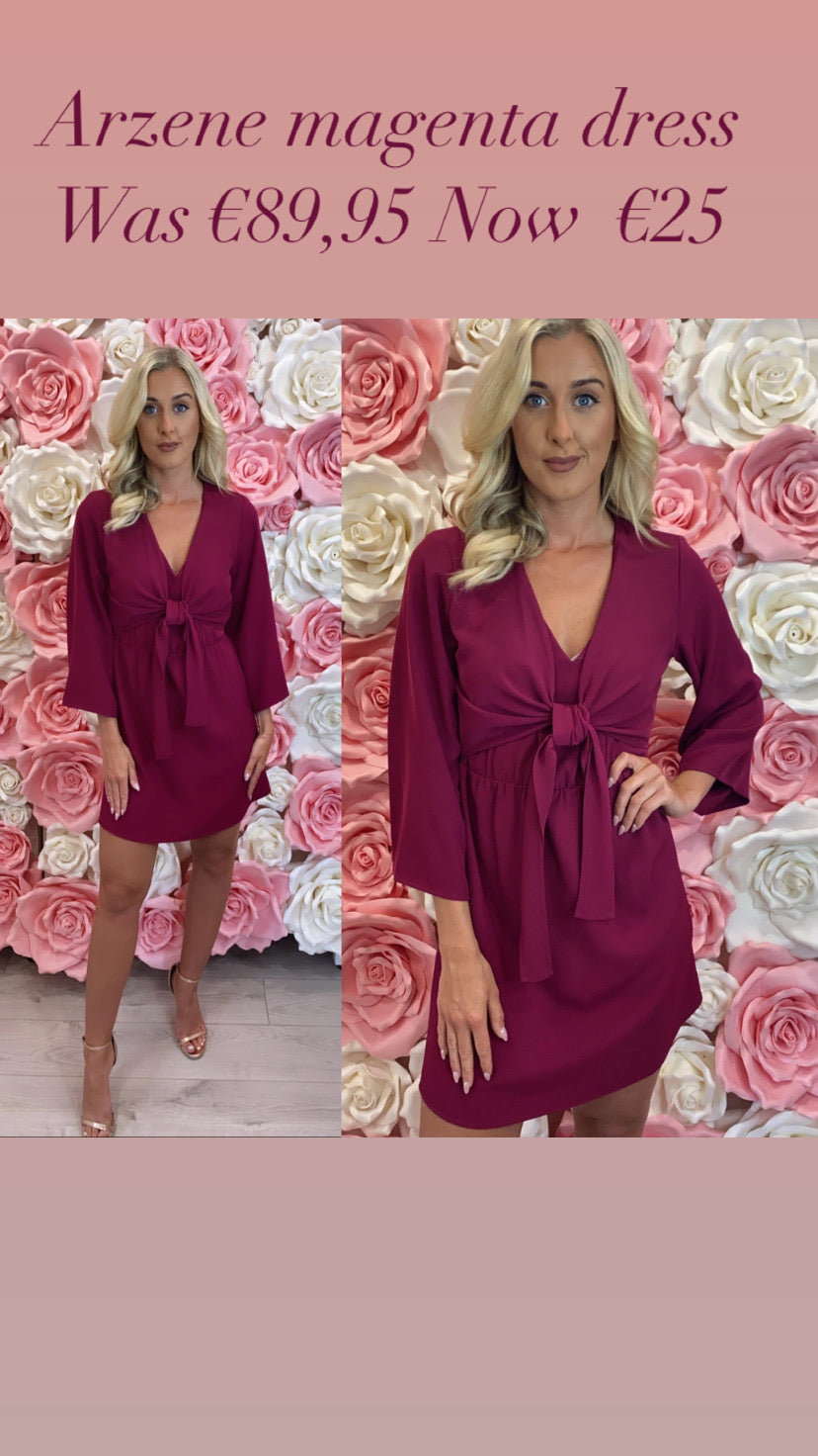 Arzene sale magenta dress