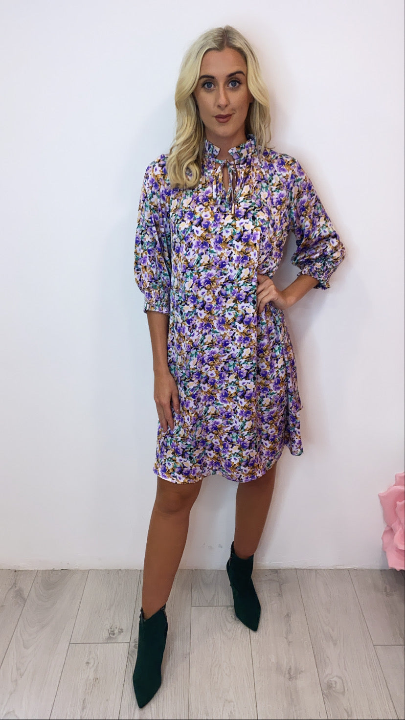 Love669 sale purple floral dress