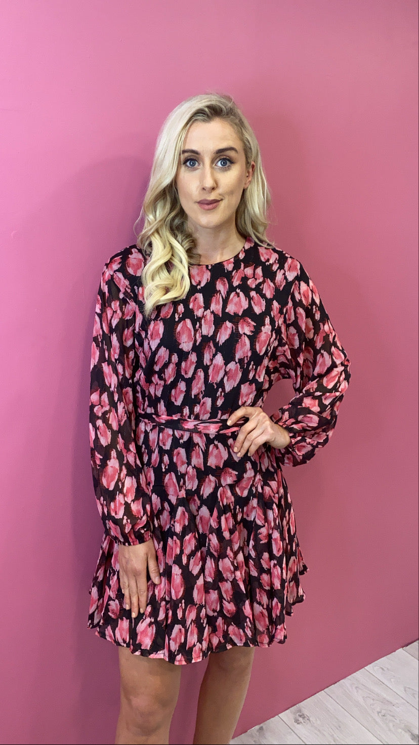 Black red Ivivi floral dress