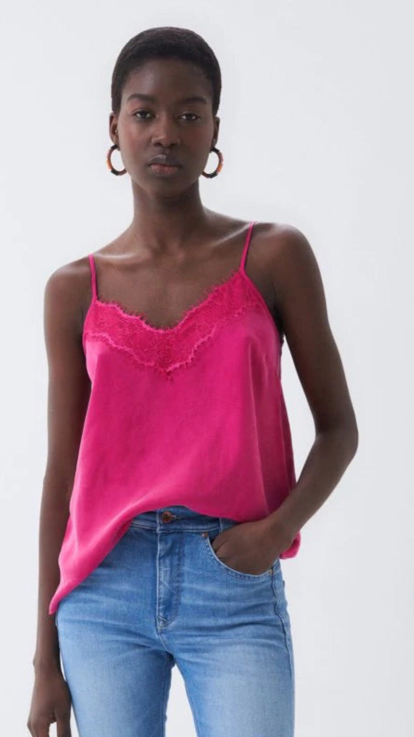 122861 salsa pink cami with lace sale