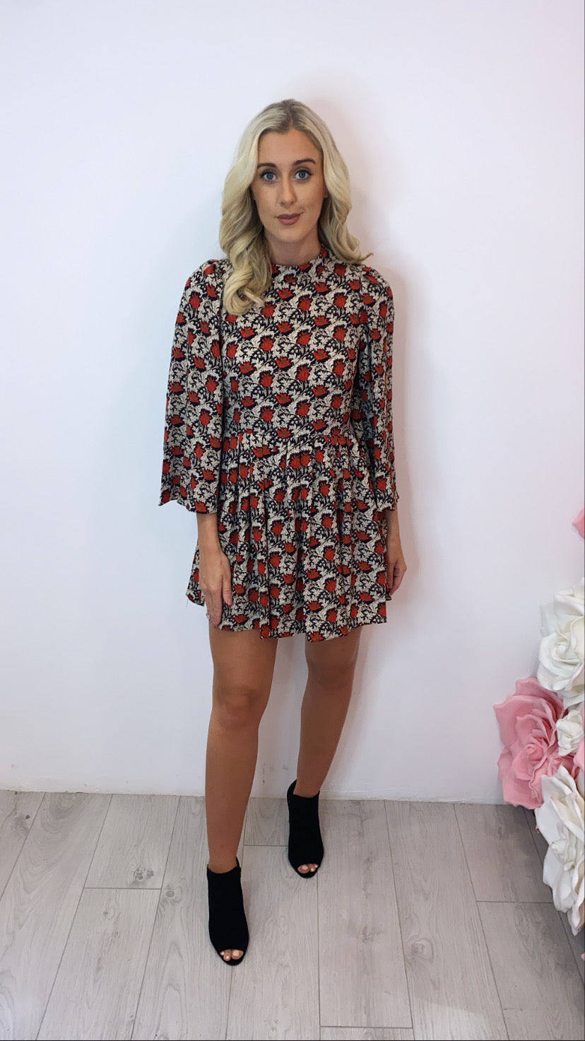 Sabbie traffic red mini dress