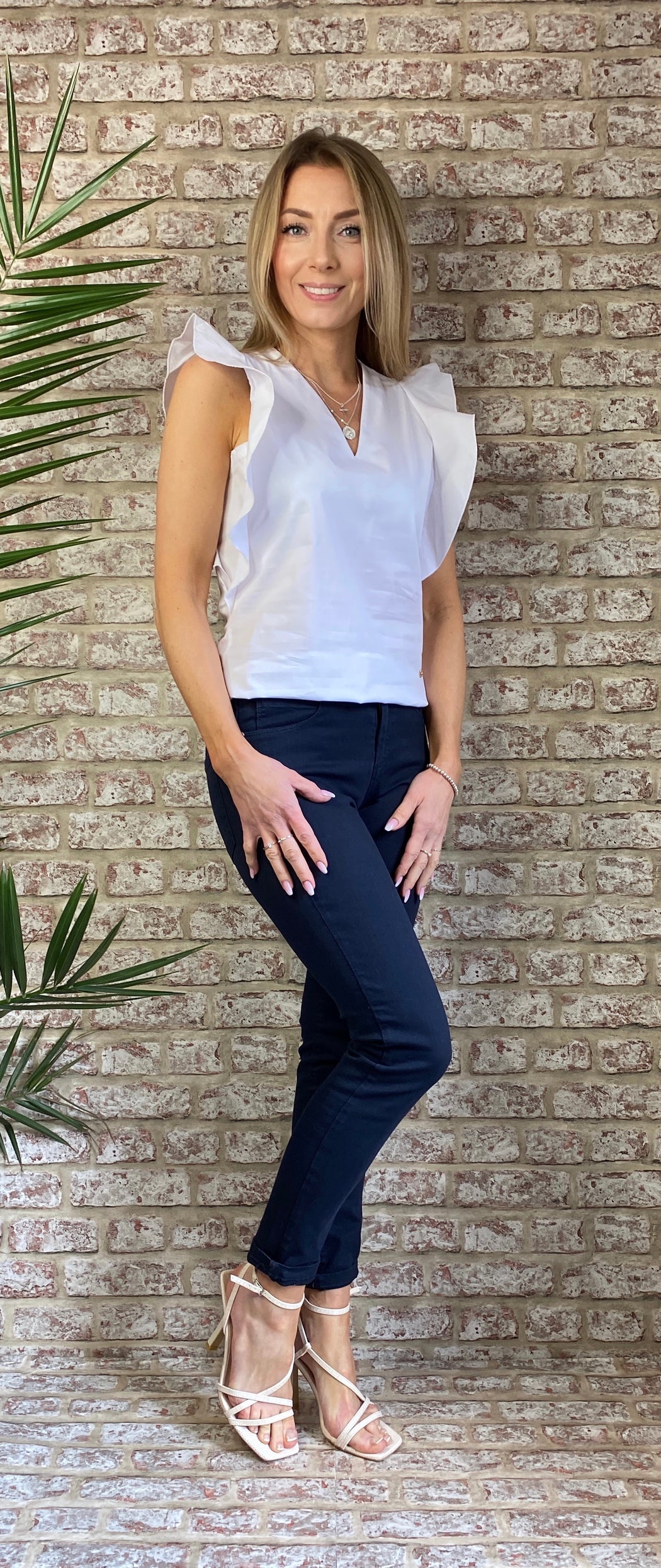 Dark navy fly girl sale skinnies