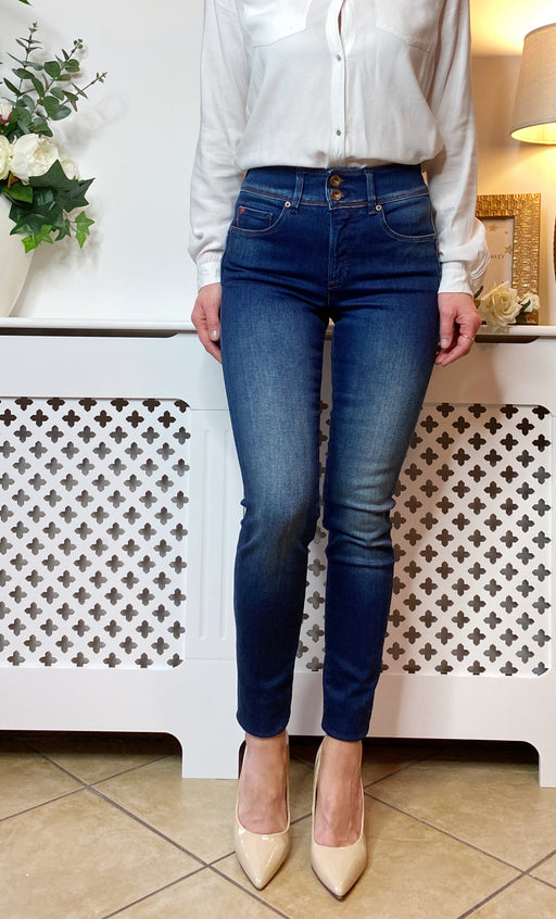 123253 PUSH IN SECRET SKINNY DARK JEANS