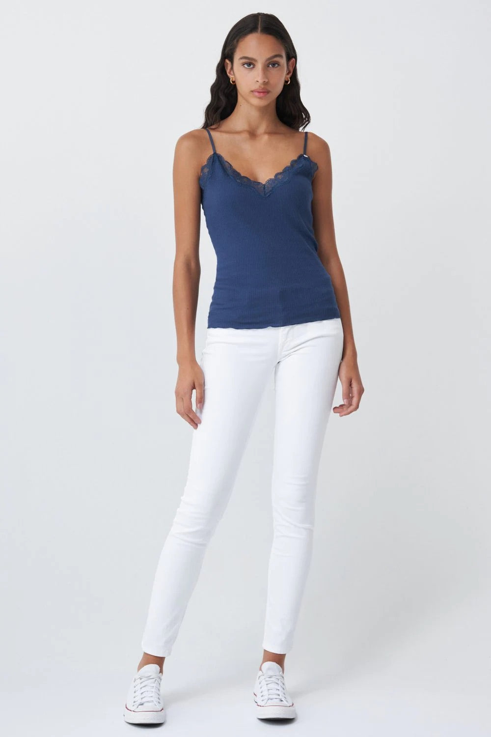 124101 NAVY SALSA LACE TOP WITH ADJUSTABLE STRAP SALE