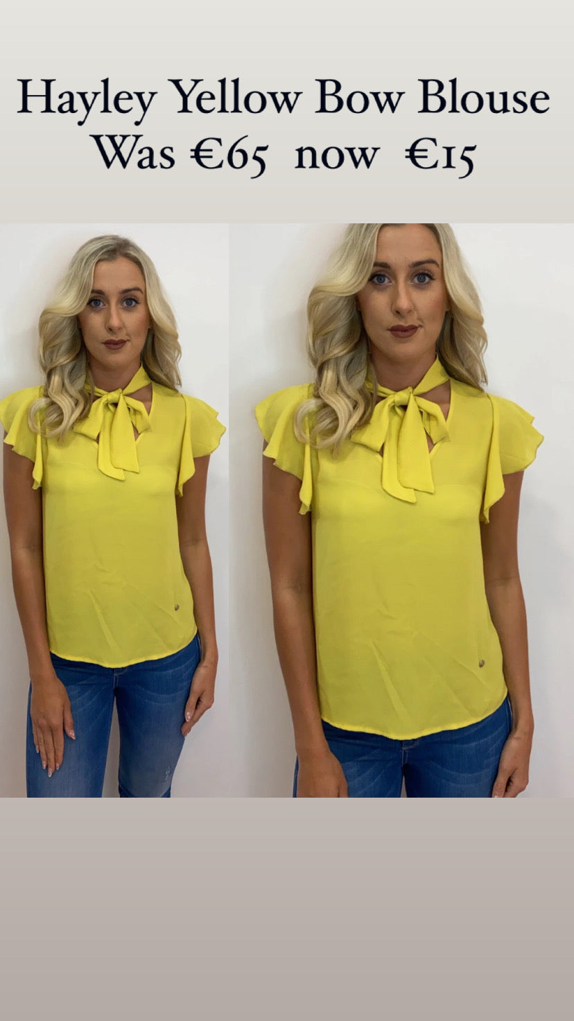 Hayley Yellow Bow Blouse sale