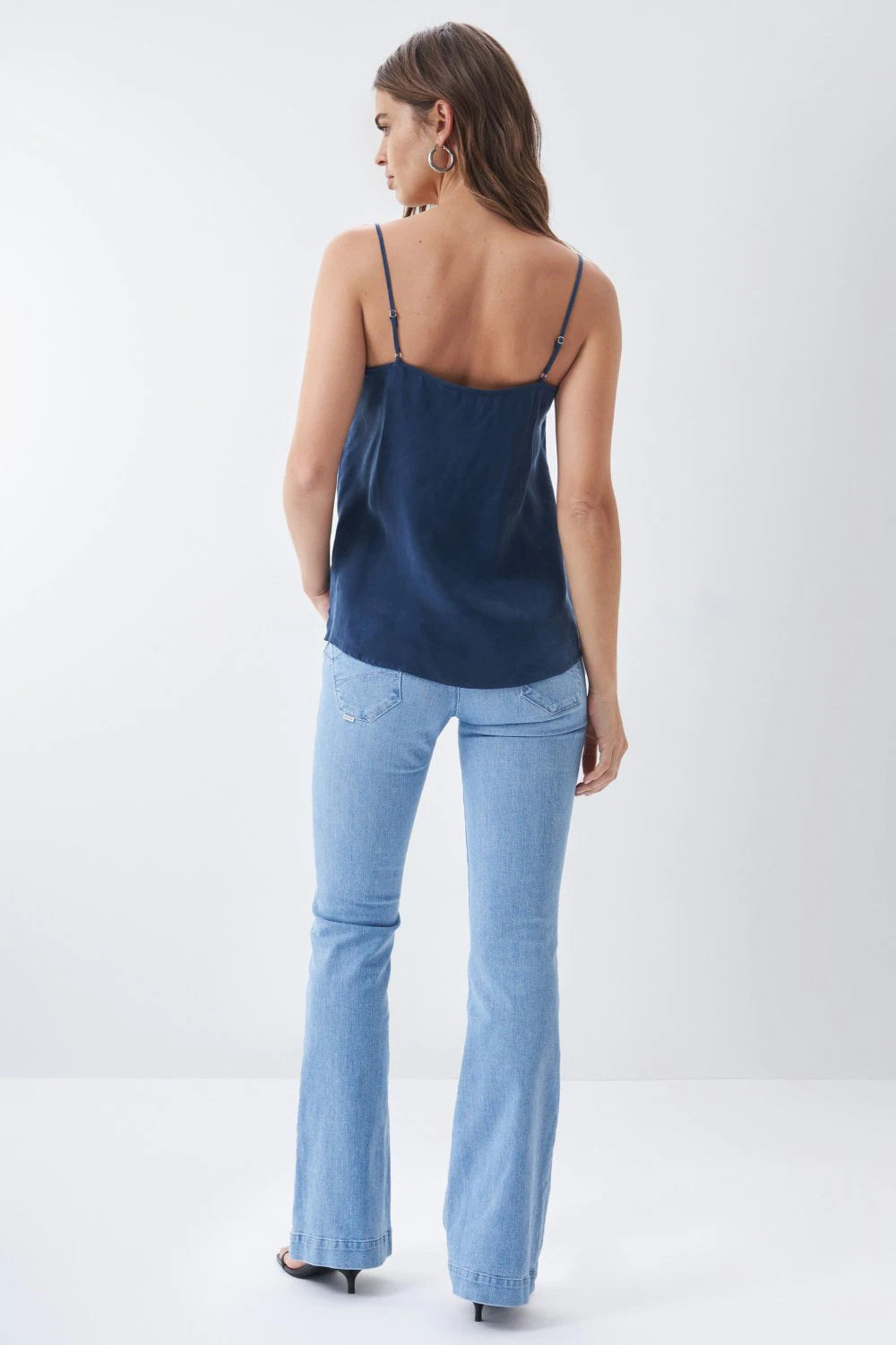 122861 navy salsa cami with lace sale