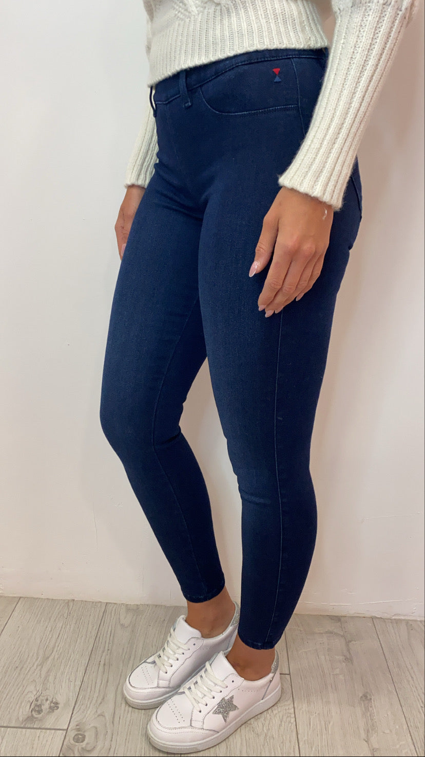 125235 salsa sale Push Up Wonder  dark indigo medium-waisted capri jeggings
