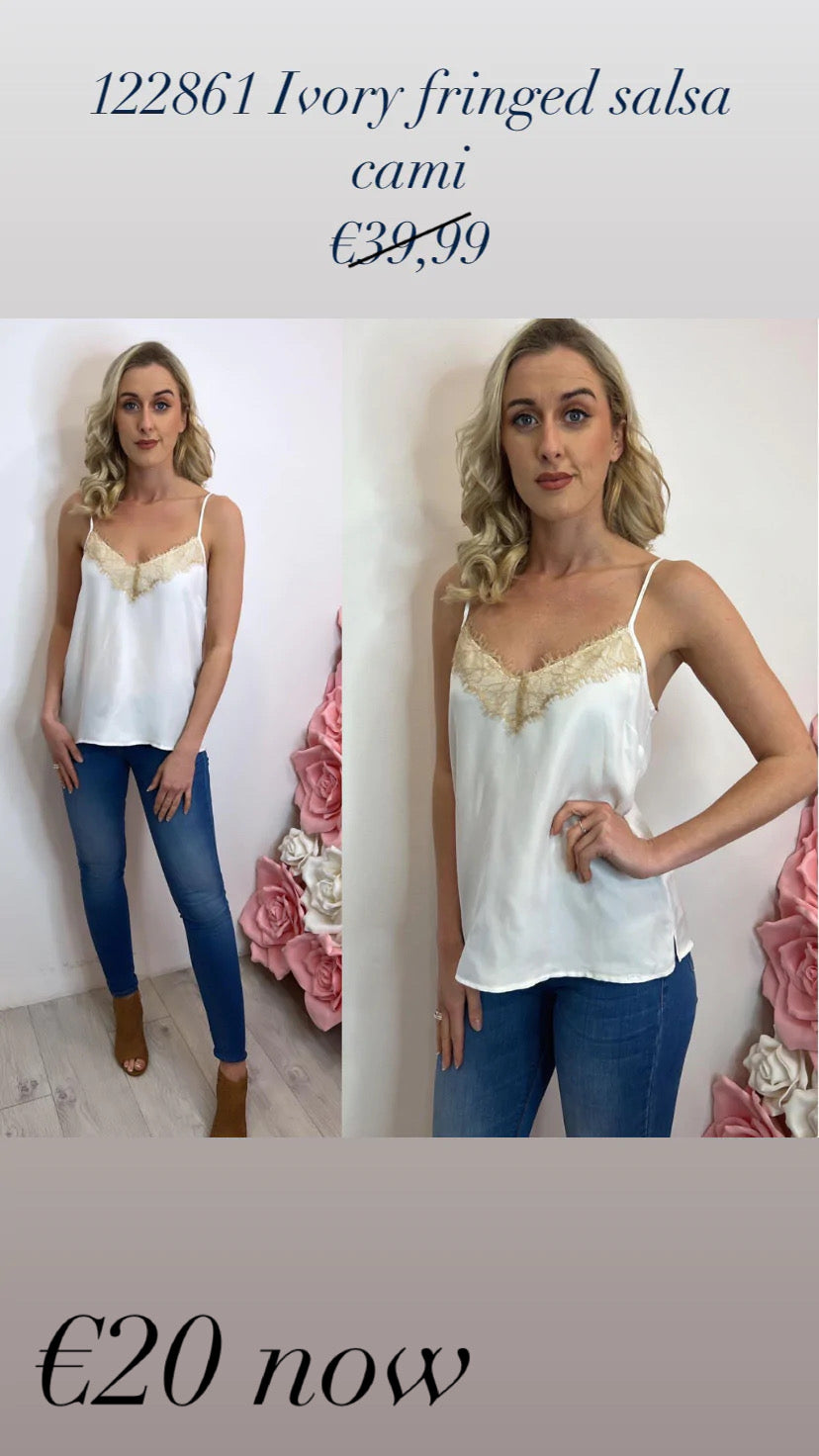 122861 Ivory fringed salsa cami sale