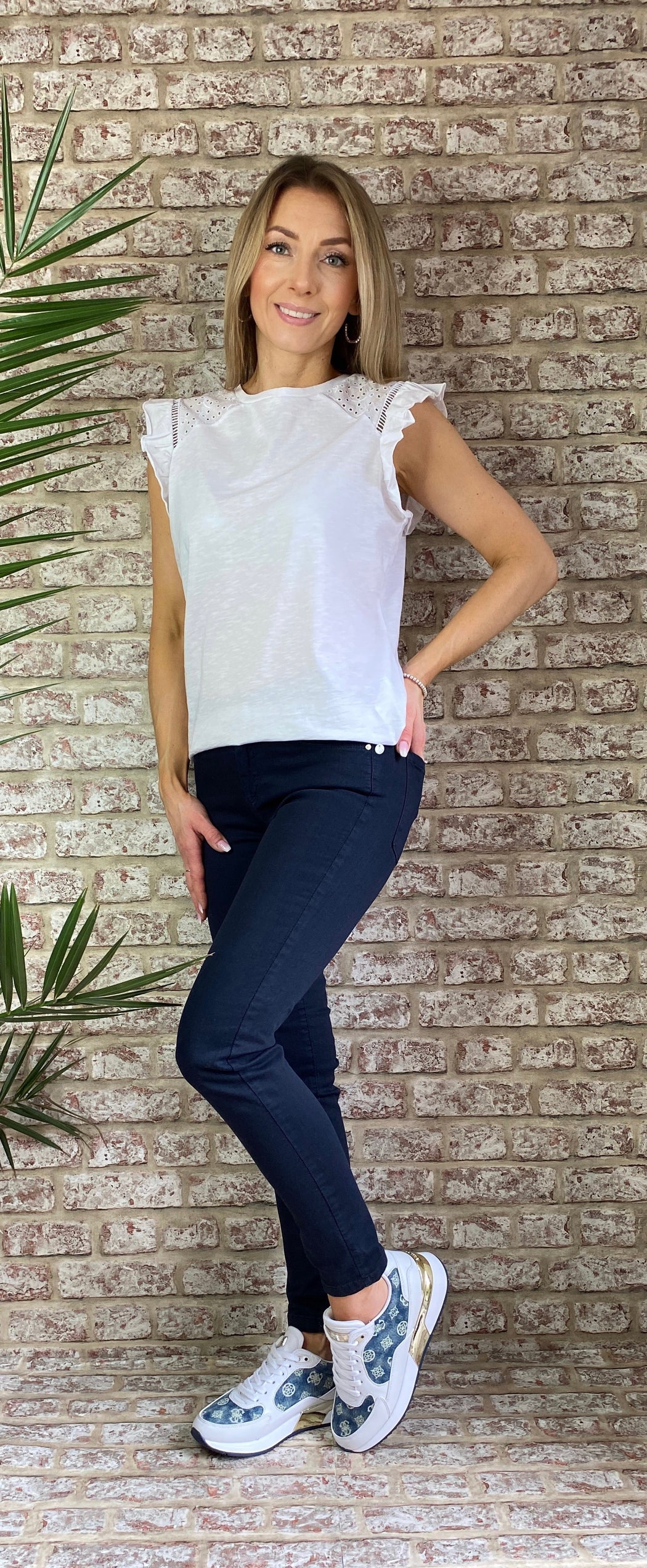 Dark navy fly girl sale skinnies