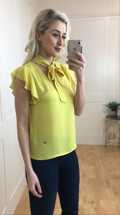 Hayley Yellow Bow Blouse sale
