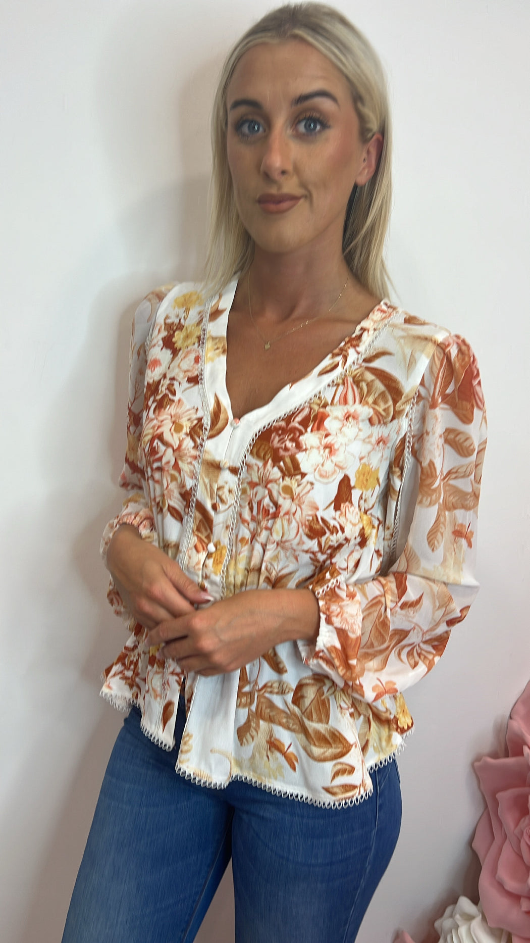 Guess hera floral blouse