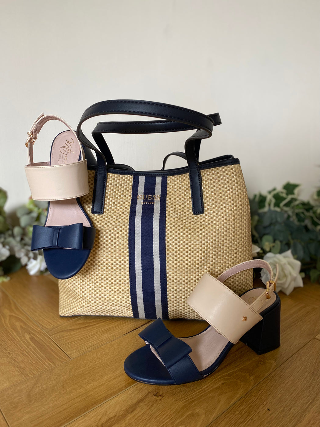 Brecon Lake shore navy nude  heels