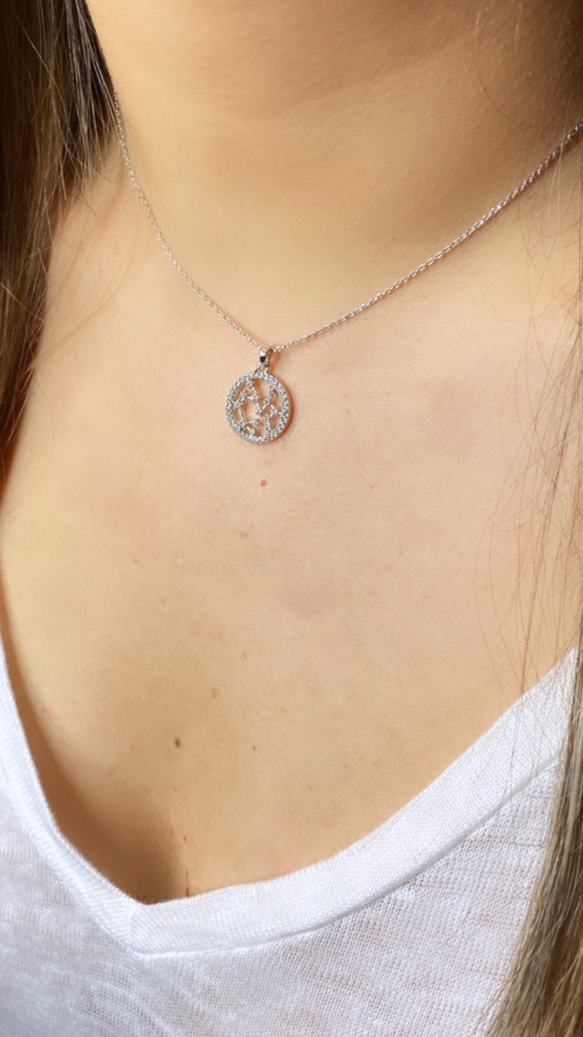 P134NAP LAYLA RHODIUM PENDANT