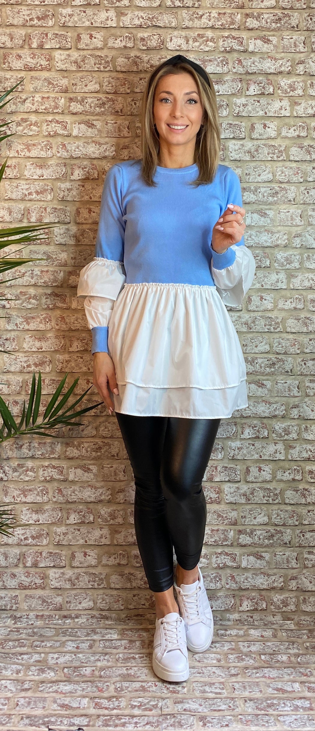 Jessica Blue peplum hem  Knit
