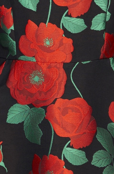 Multi Jacquard Rose Dress