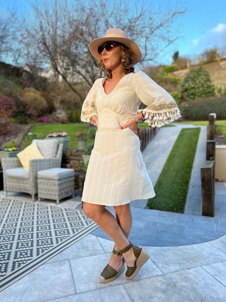 91073 fly girl sale natural shift dress