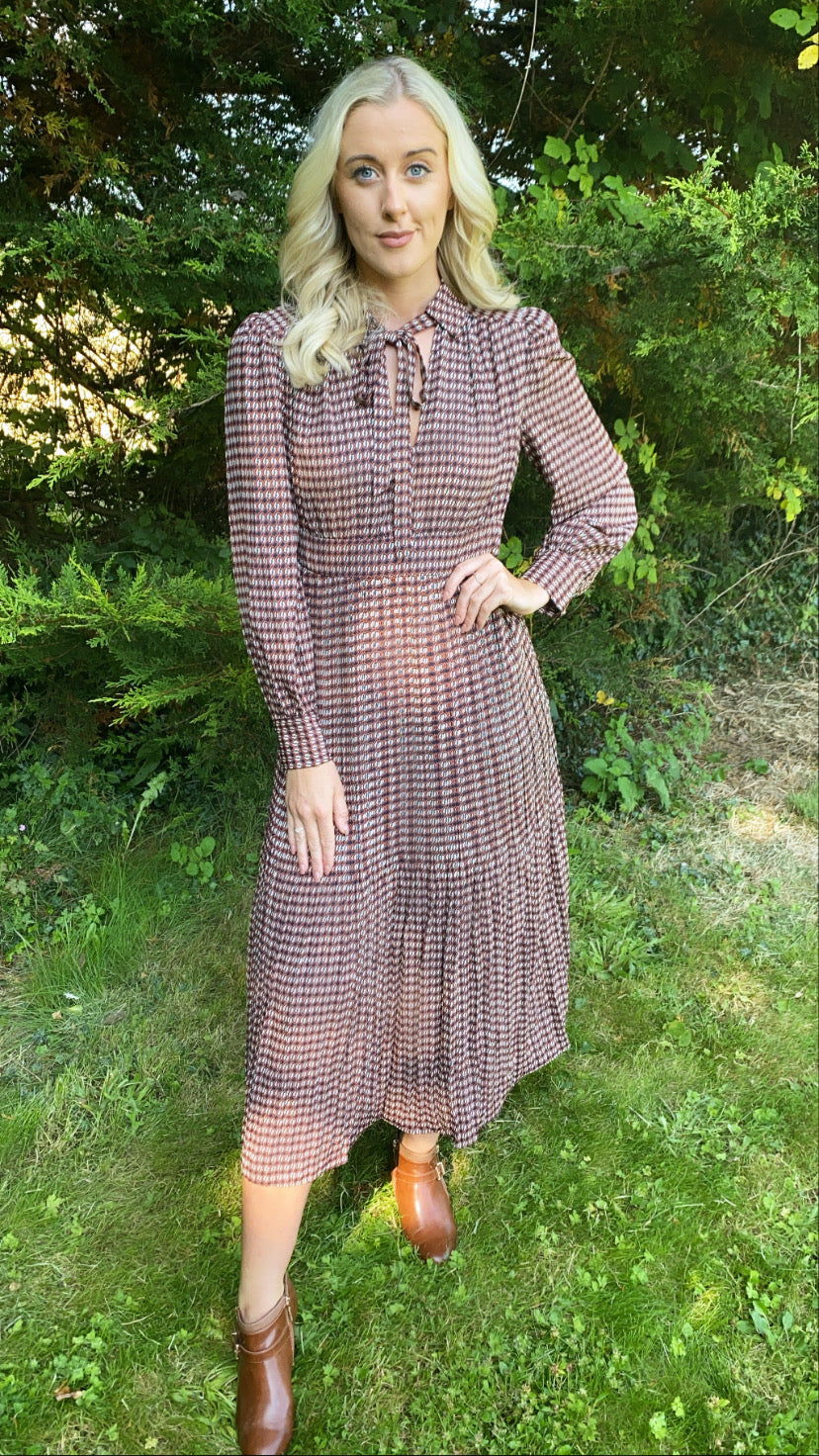 Dalliance traffic navy print dress sale