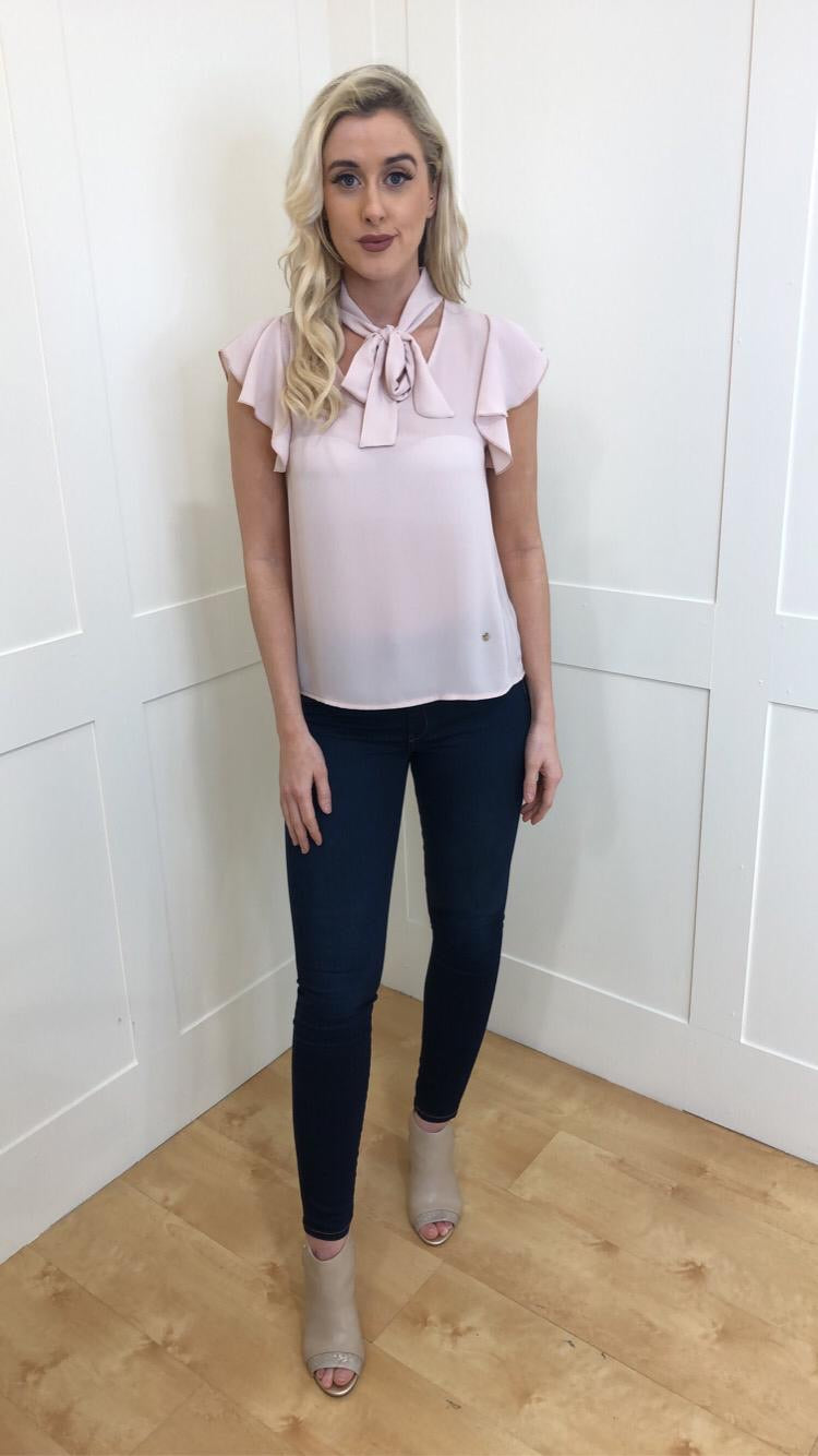 Hayley Blush Bow Blouse