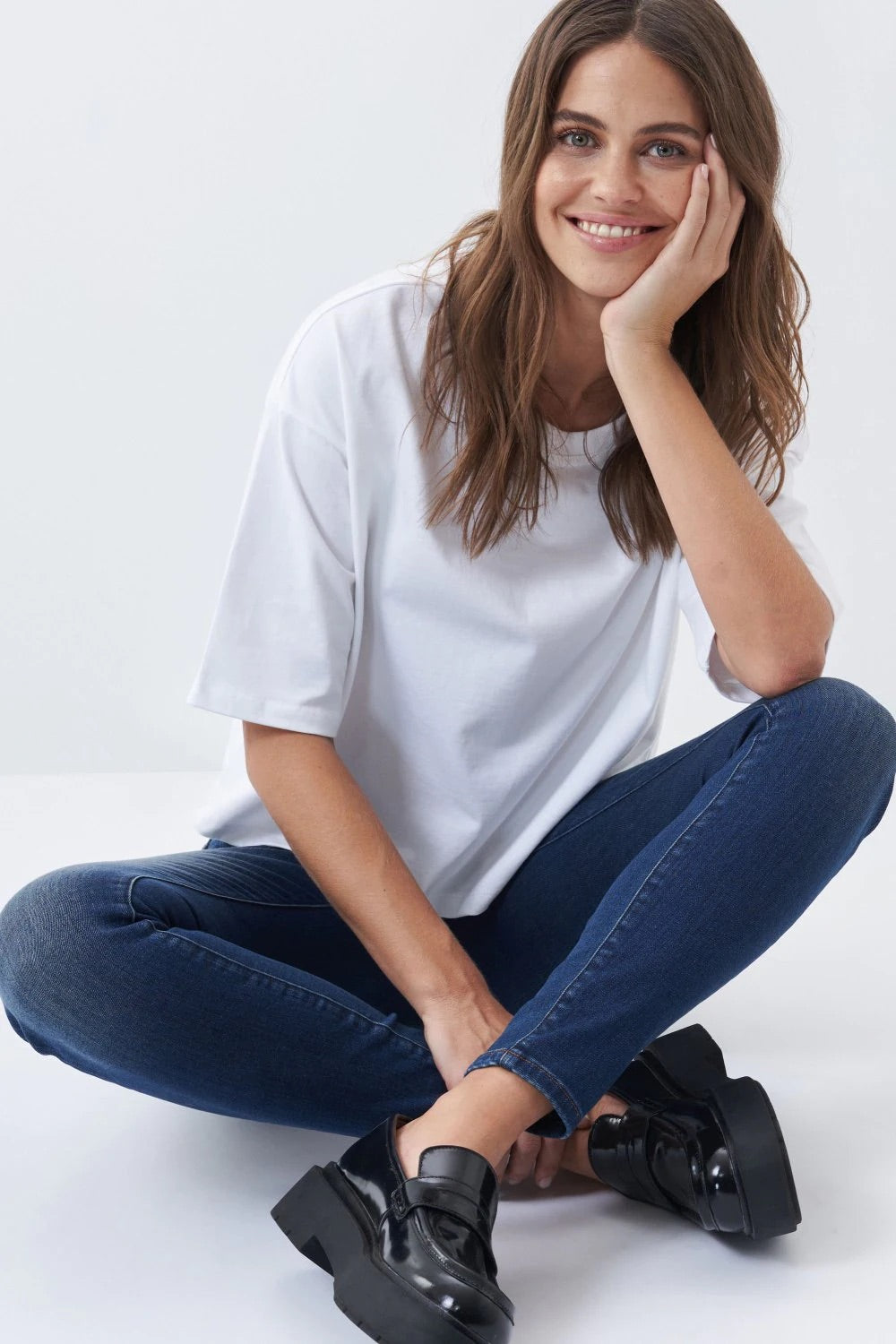 123253 PUSH IN SECRET SKINNY DARK JEANS