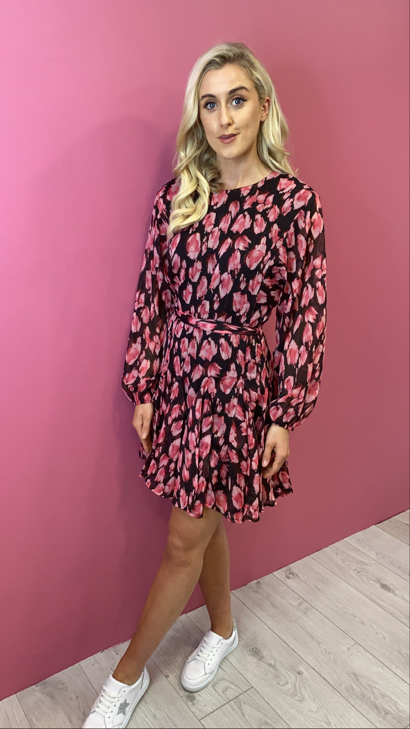 Black red Ivivi floral dress