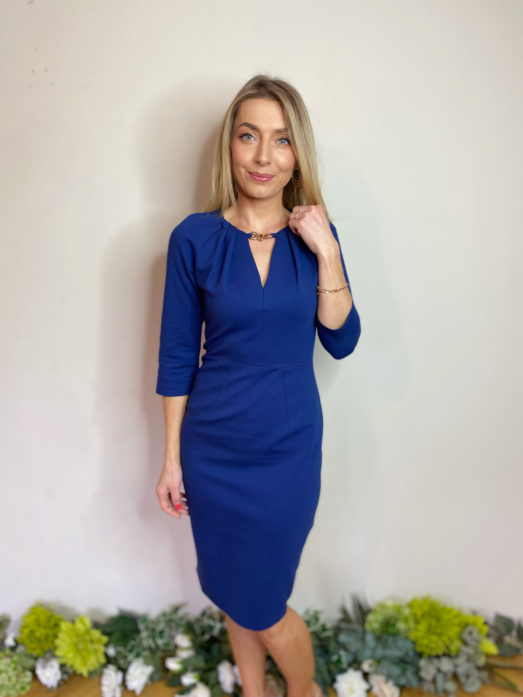 Jd9209 NAVY BLUE PENCIL DRESS