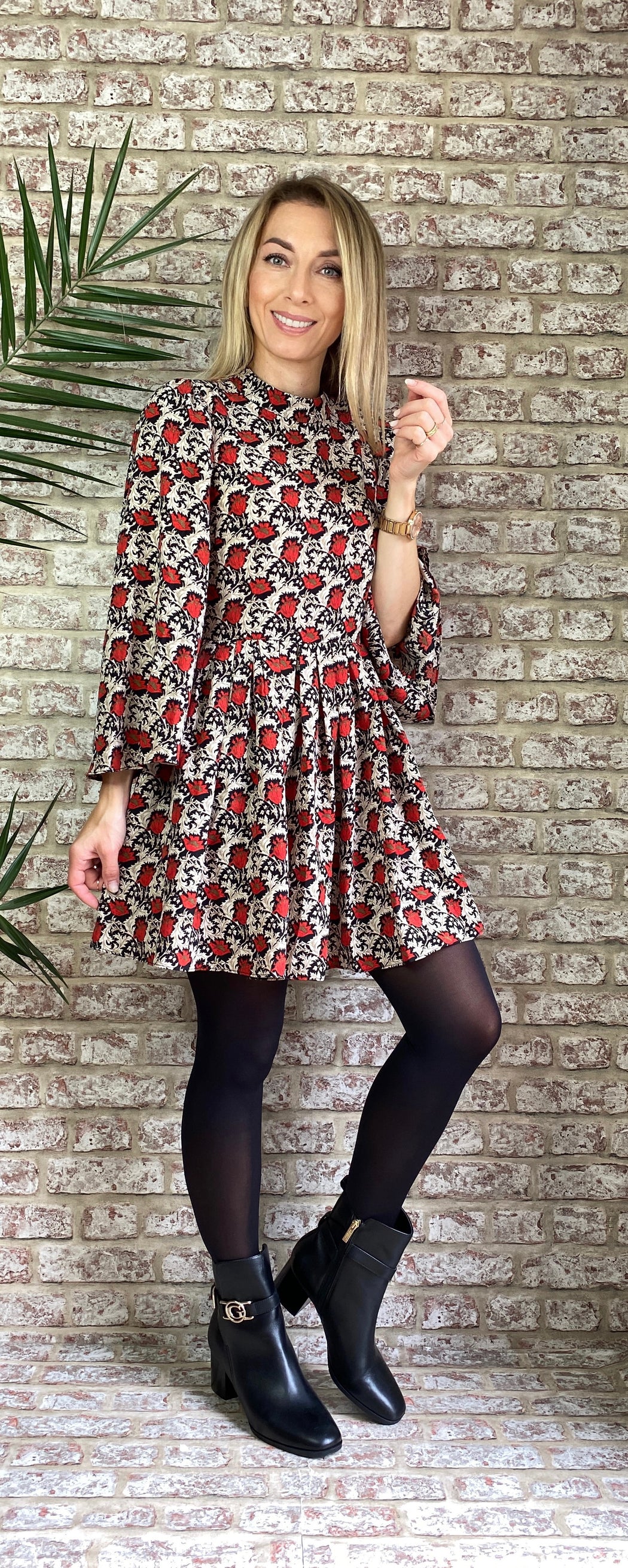 Sabbie traffic red mini dress