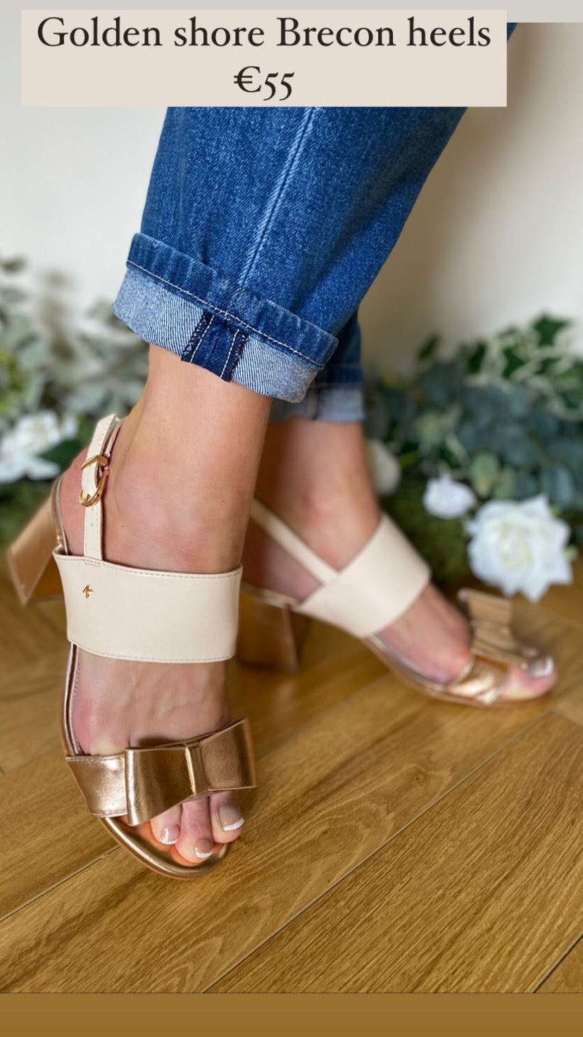 Brecon Golden shore heels