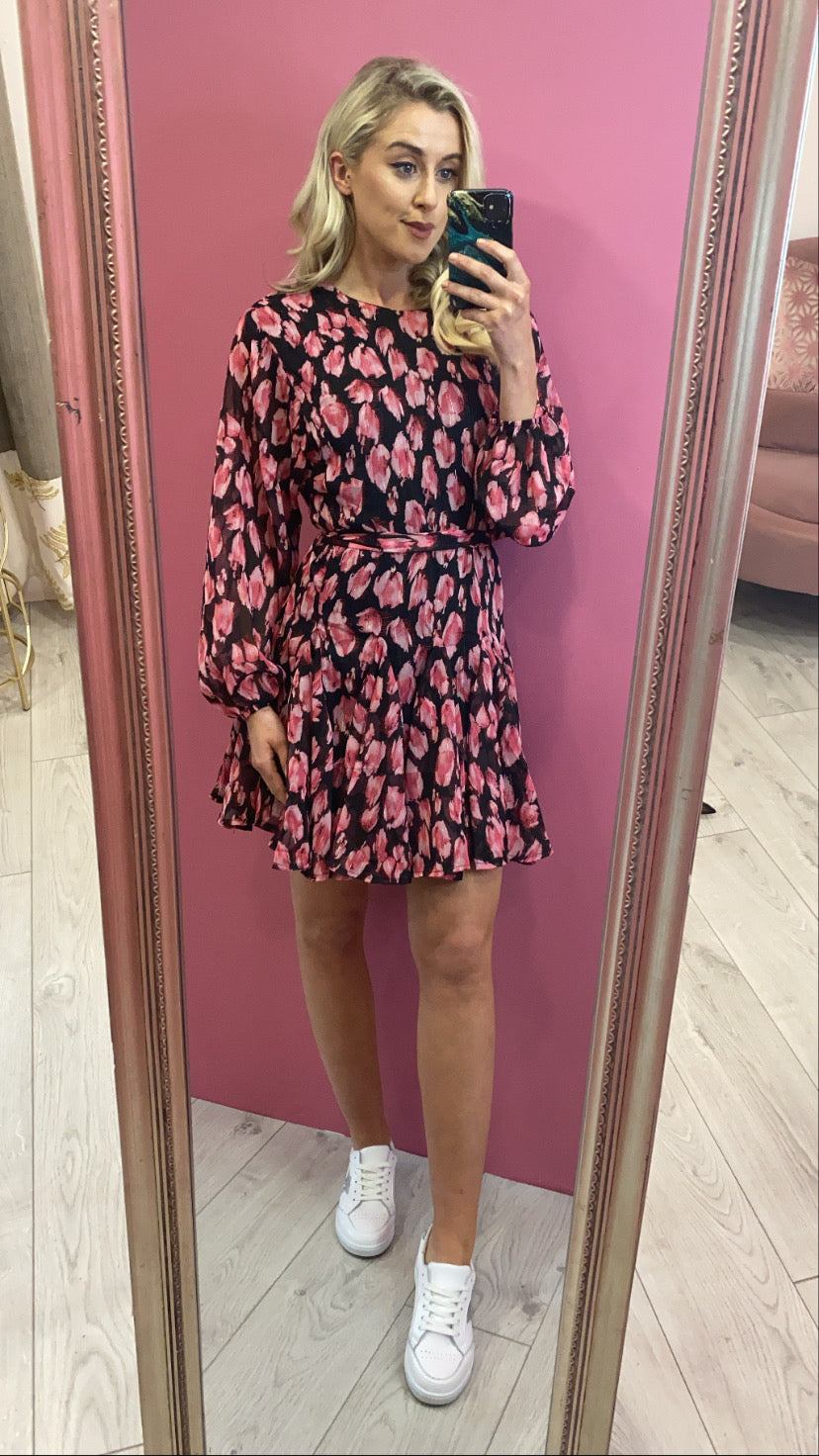 Black red Ivivi floral dress