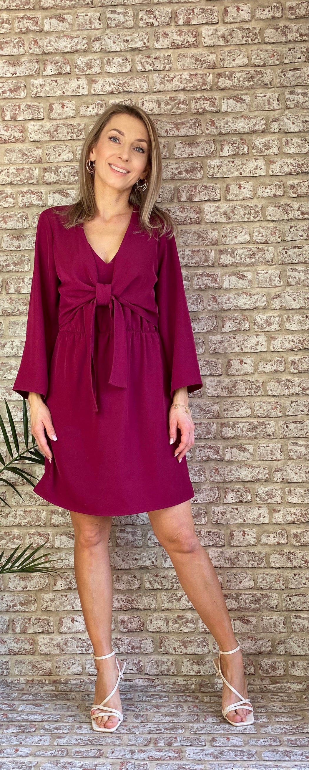 Arzene sale magenta dress