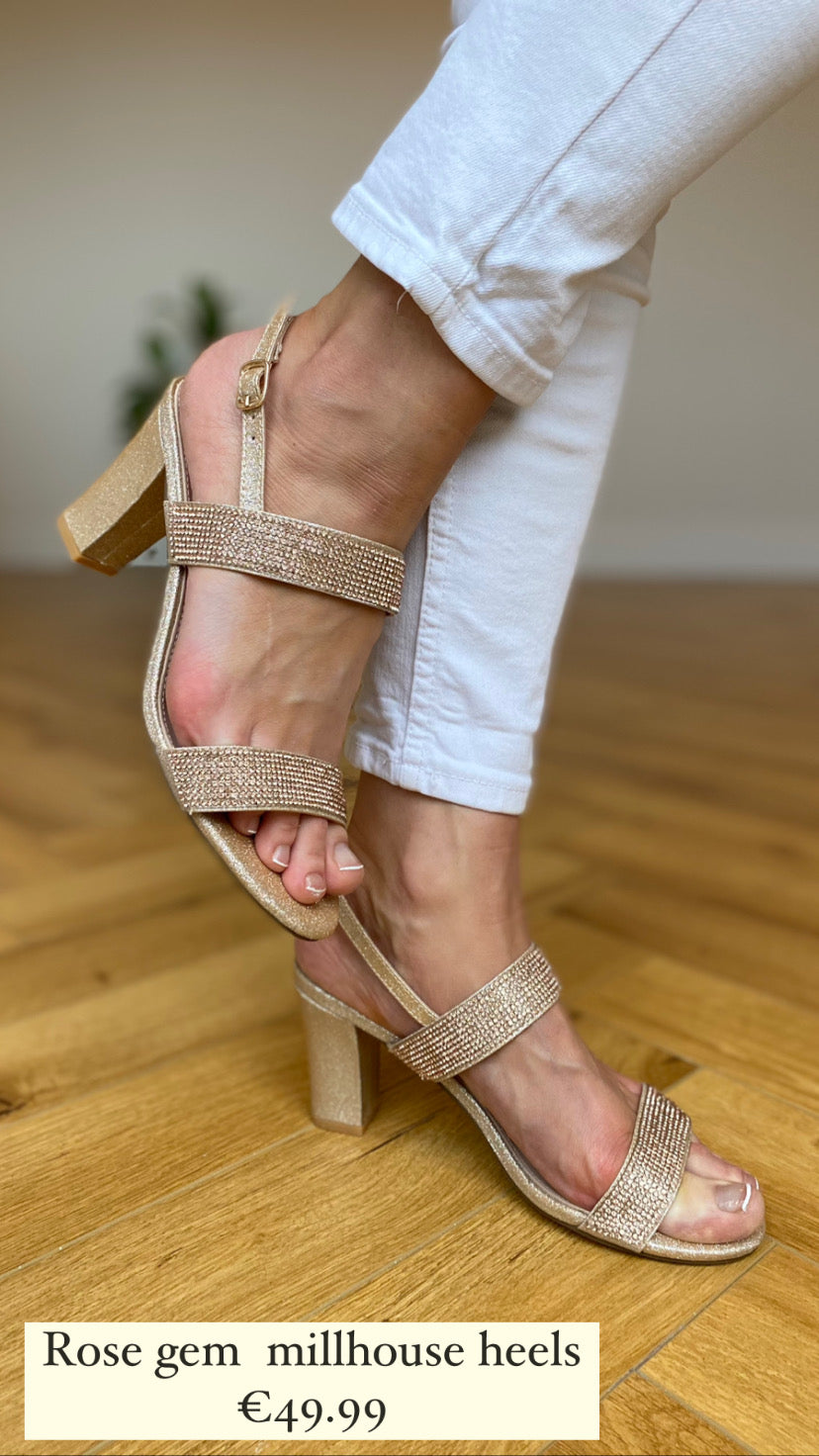 Rose gem millhouse heels