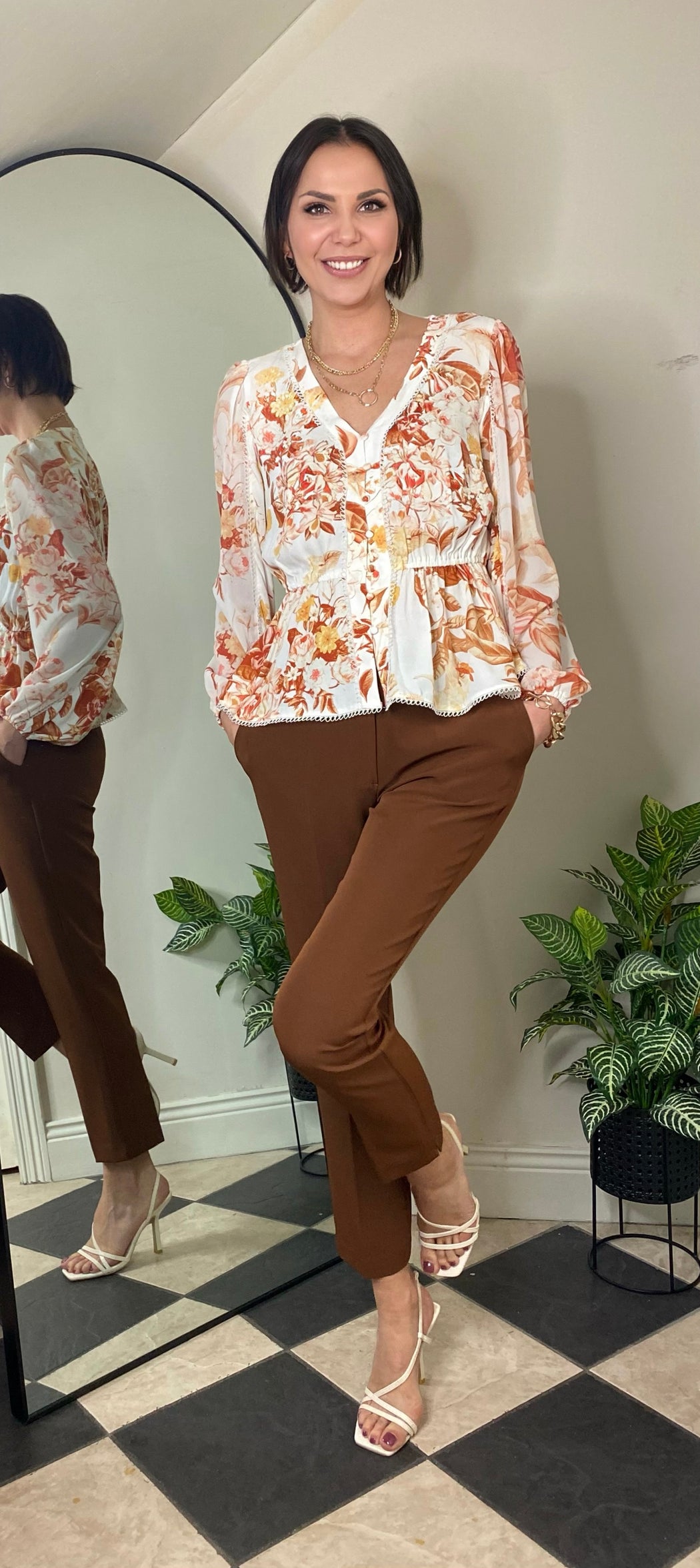 Guess hera floral blouse