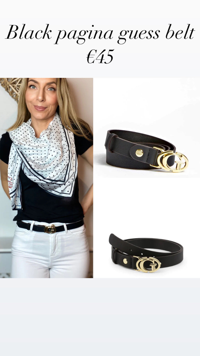BW7590VIN25  Black pagina guess belt