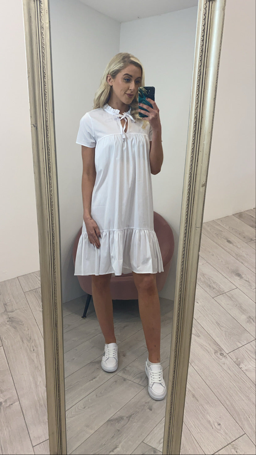 Jules white midi dress