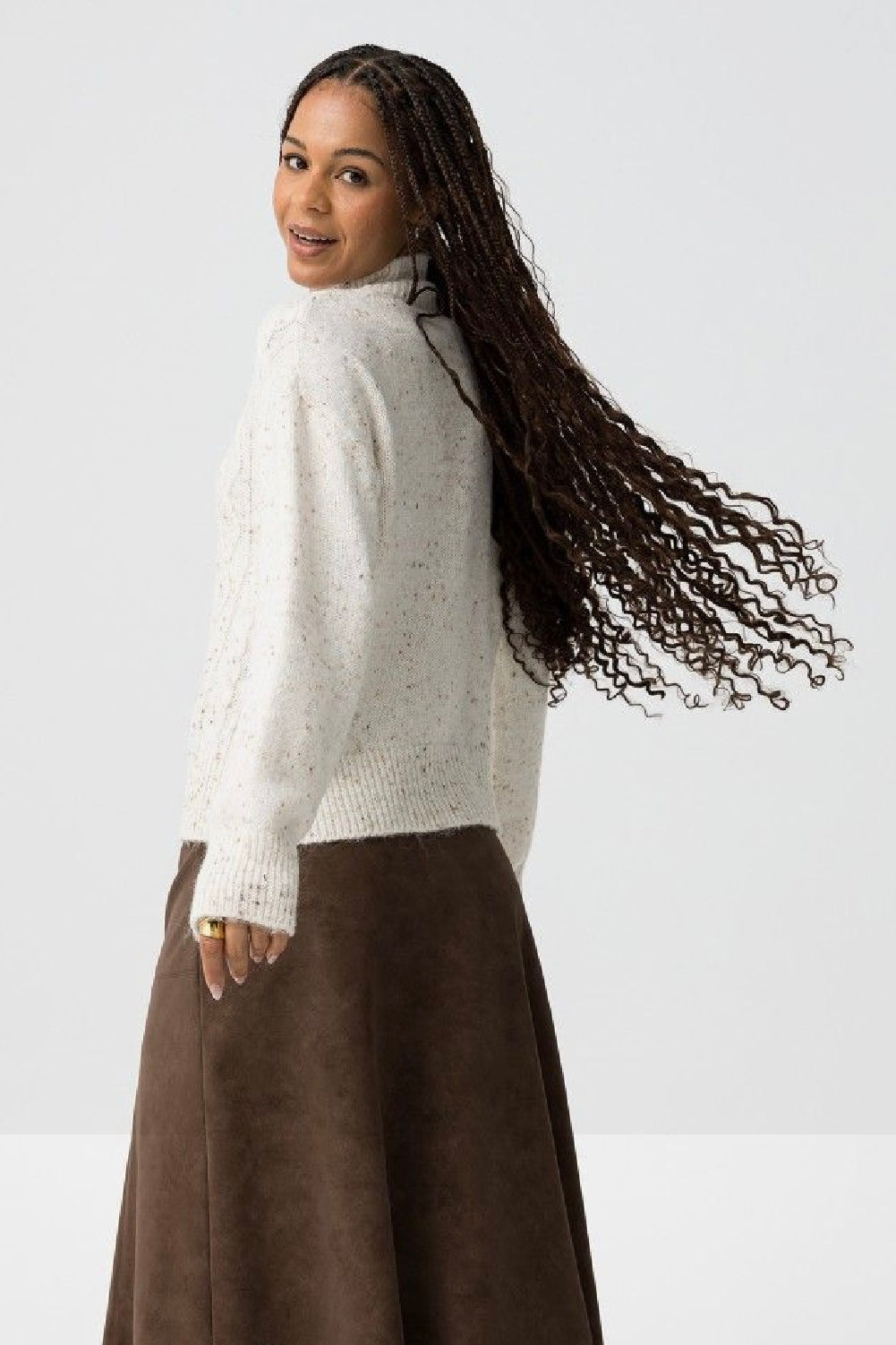 Hagall cream multi knit