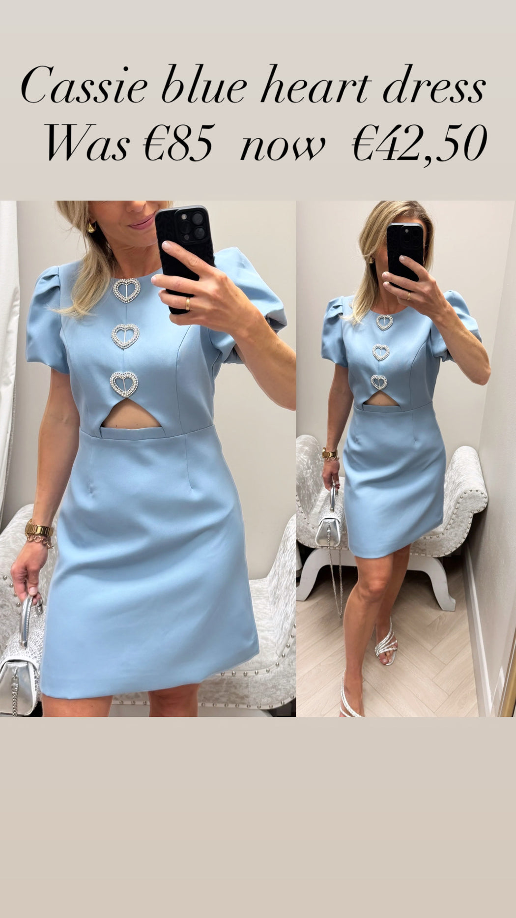 Cassie blue heart dress