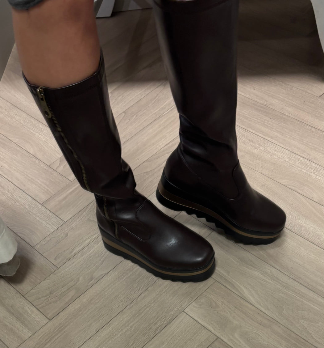 Bildale Chocolate Wedge Boots