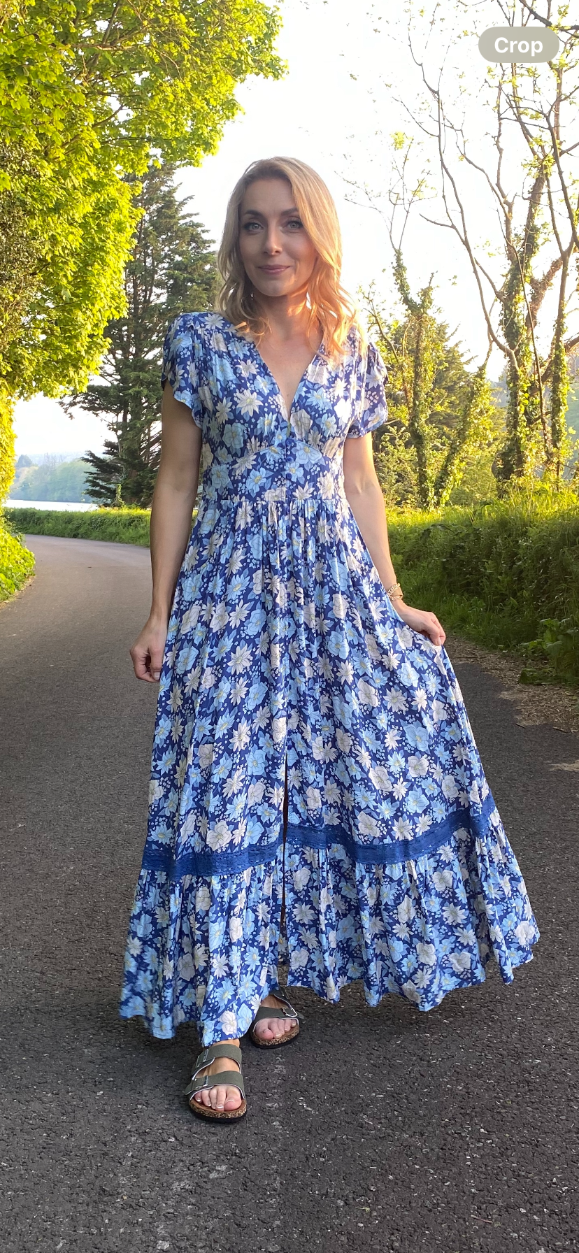 Francesa print maxi dress