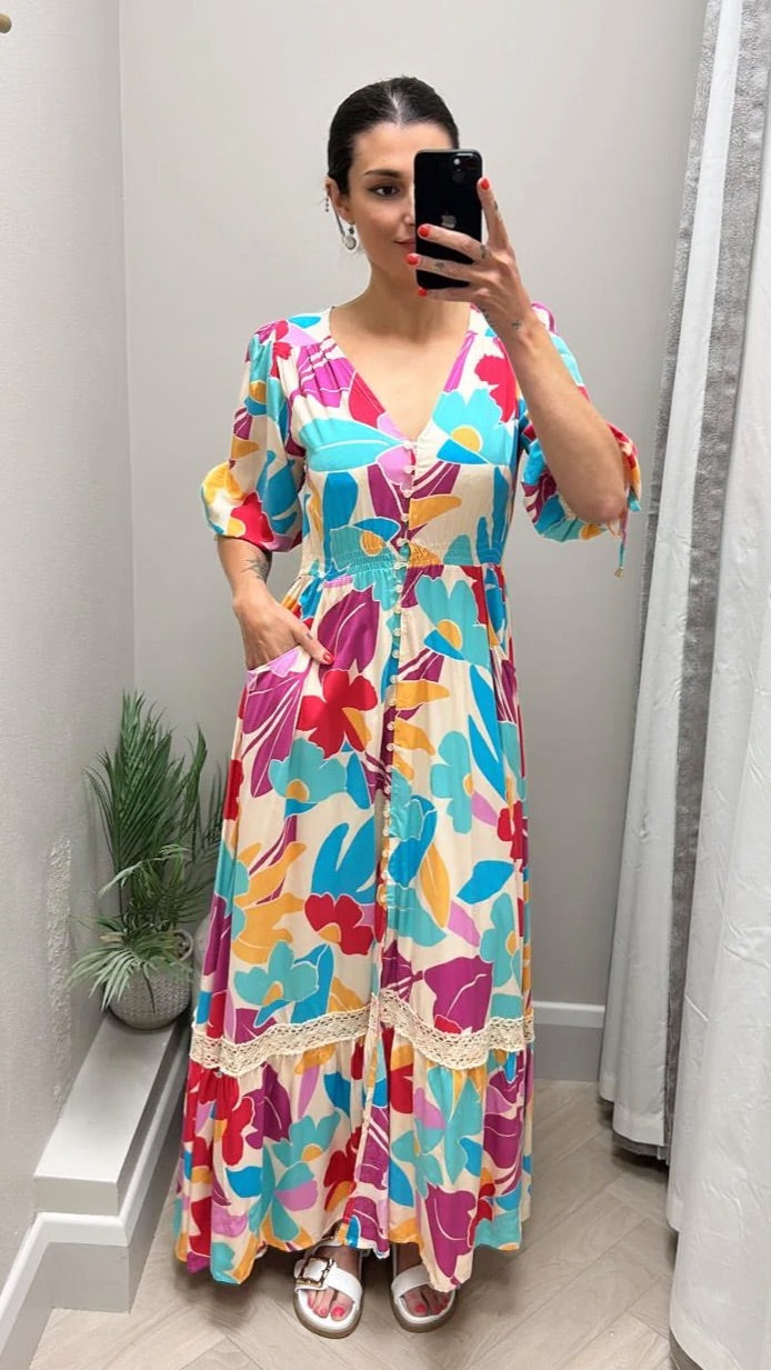 Ohana print Molly maxi