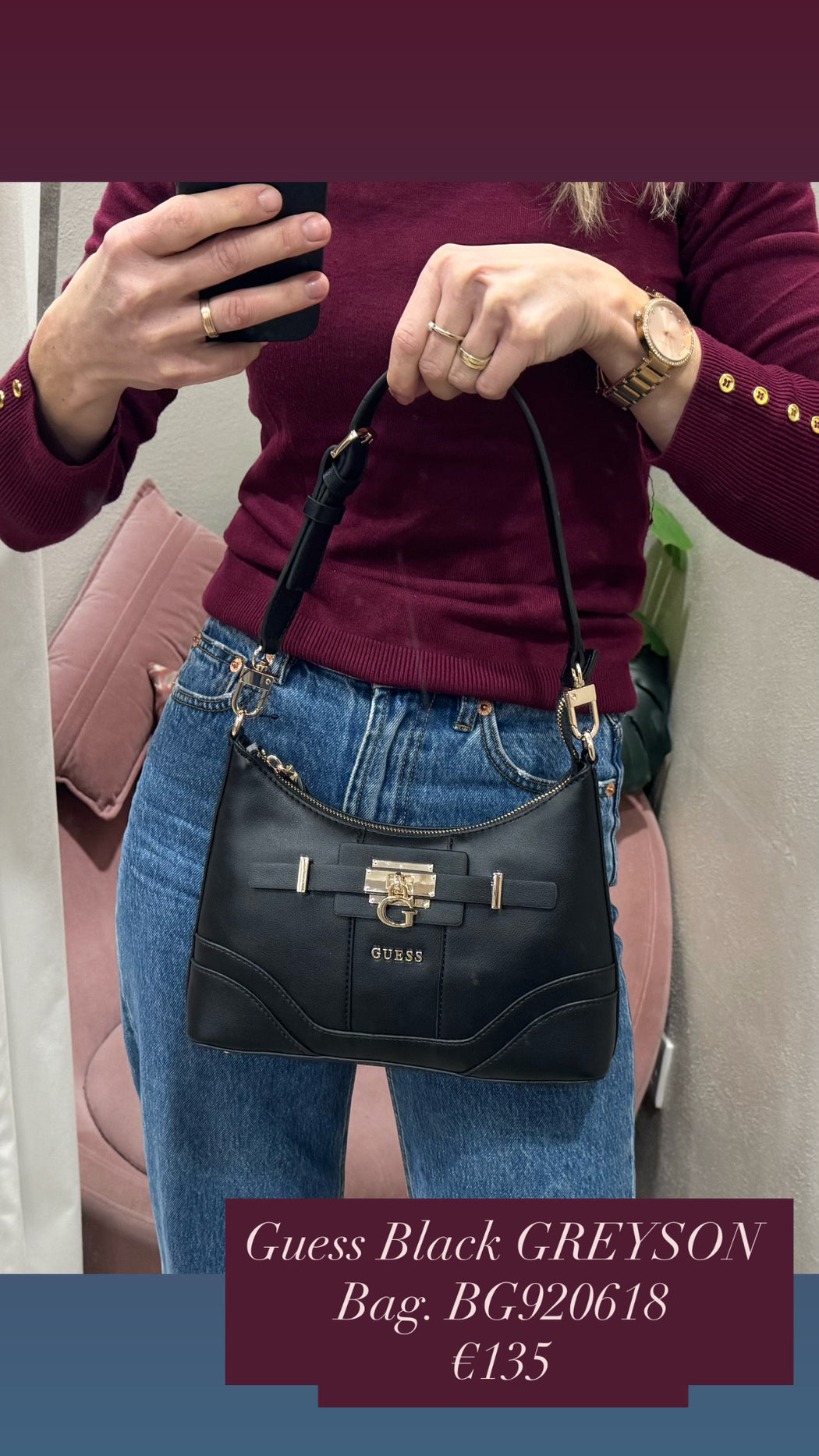 Guess Black GREYSON Bag. BG920618