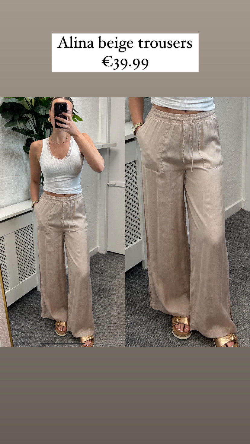 Alina beige trousers