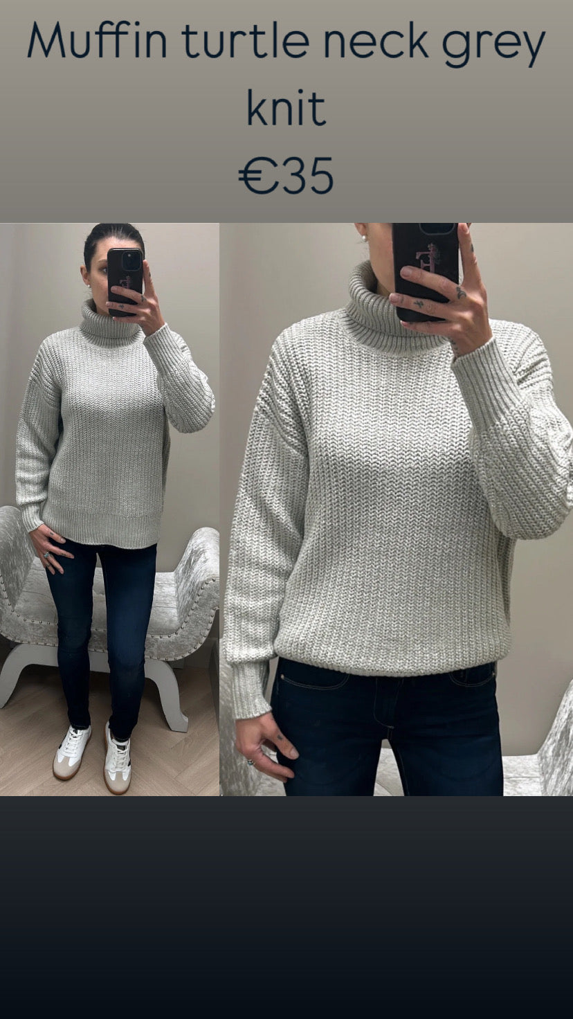 Muffin turtle neck grey knit