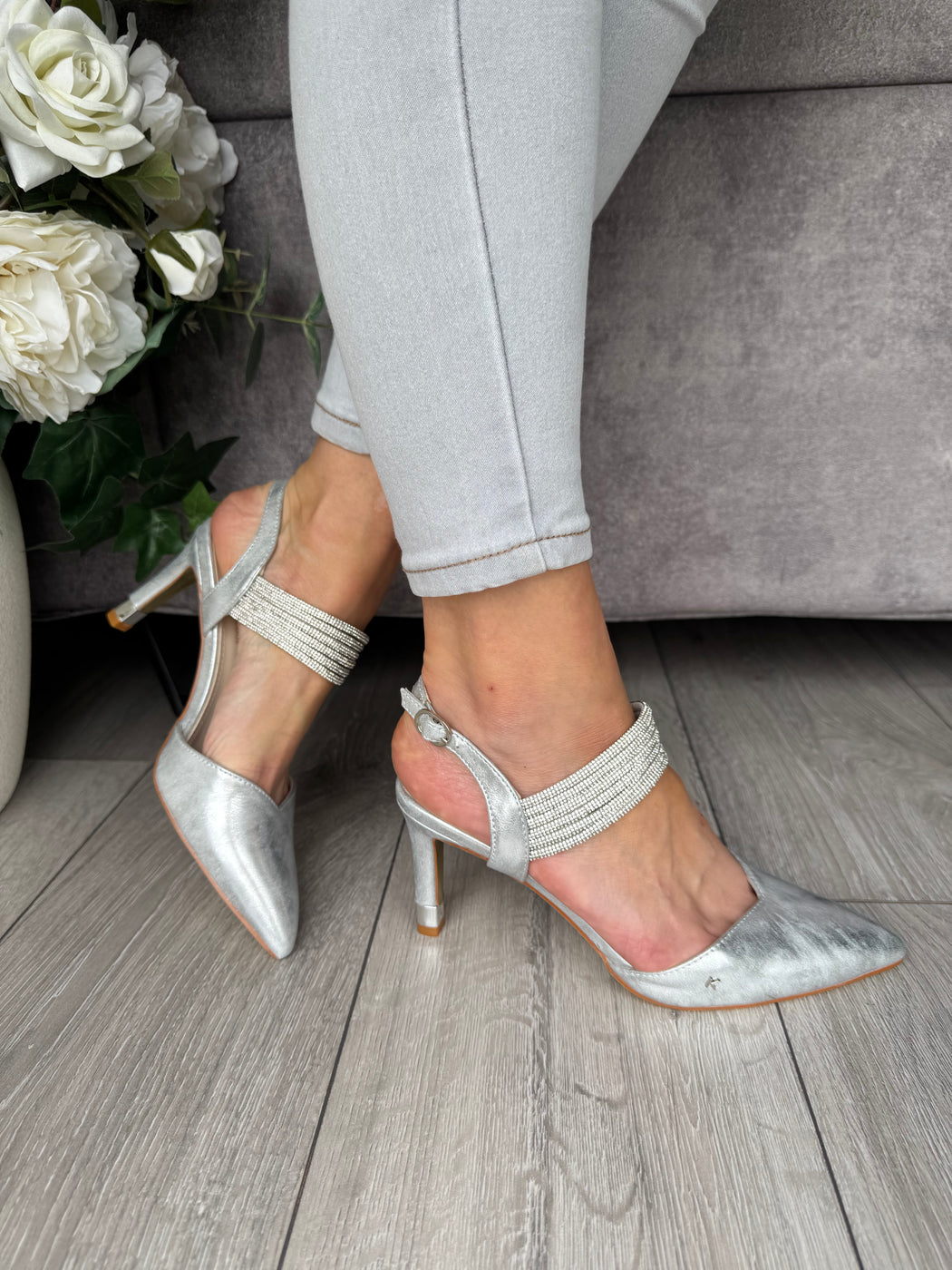 Wishaw Chrome Sparkle Heel