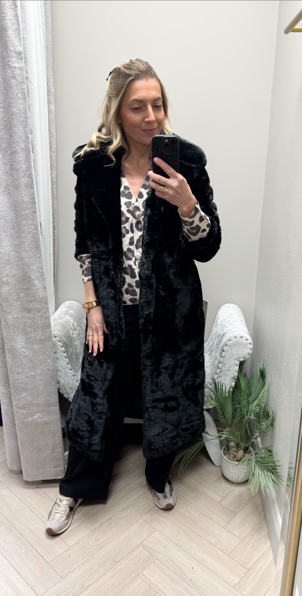 Ketarina faux fur black jacket