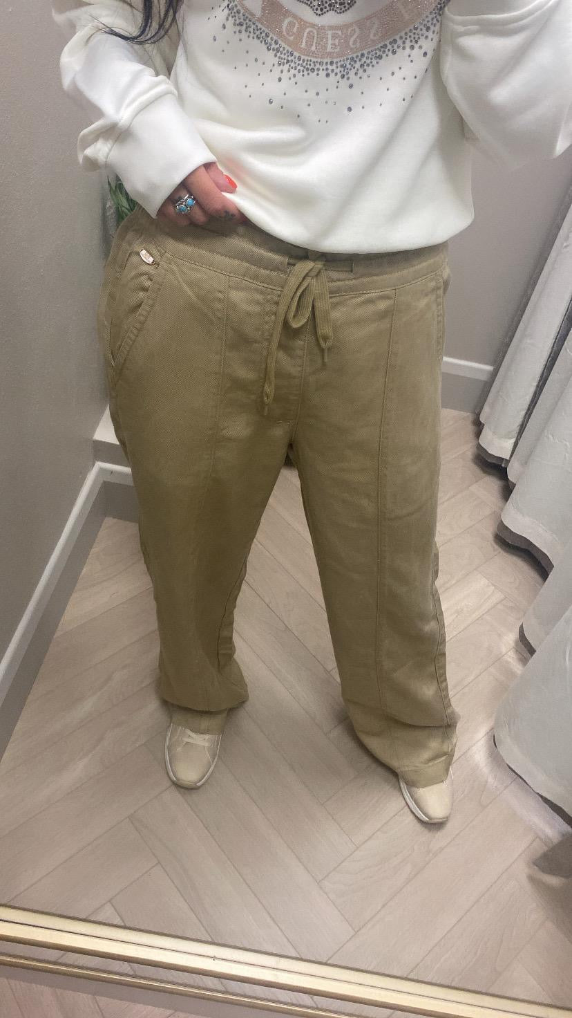 Relax & Renew Kiera taupe wide leg trouser