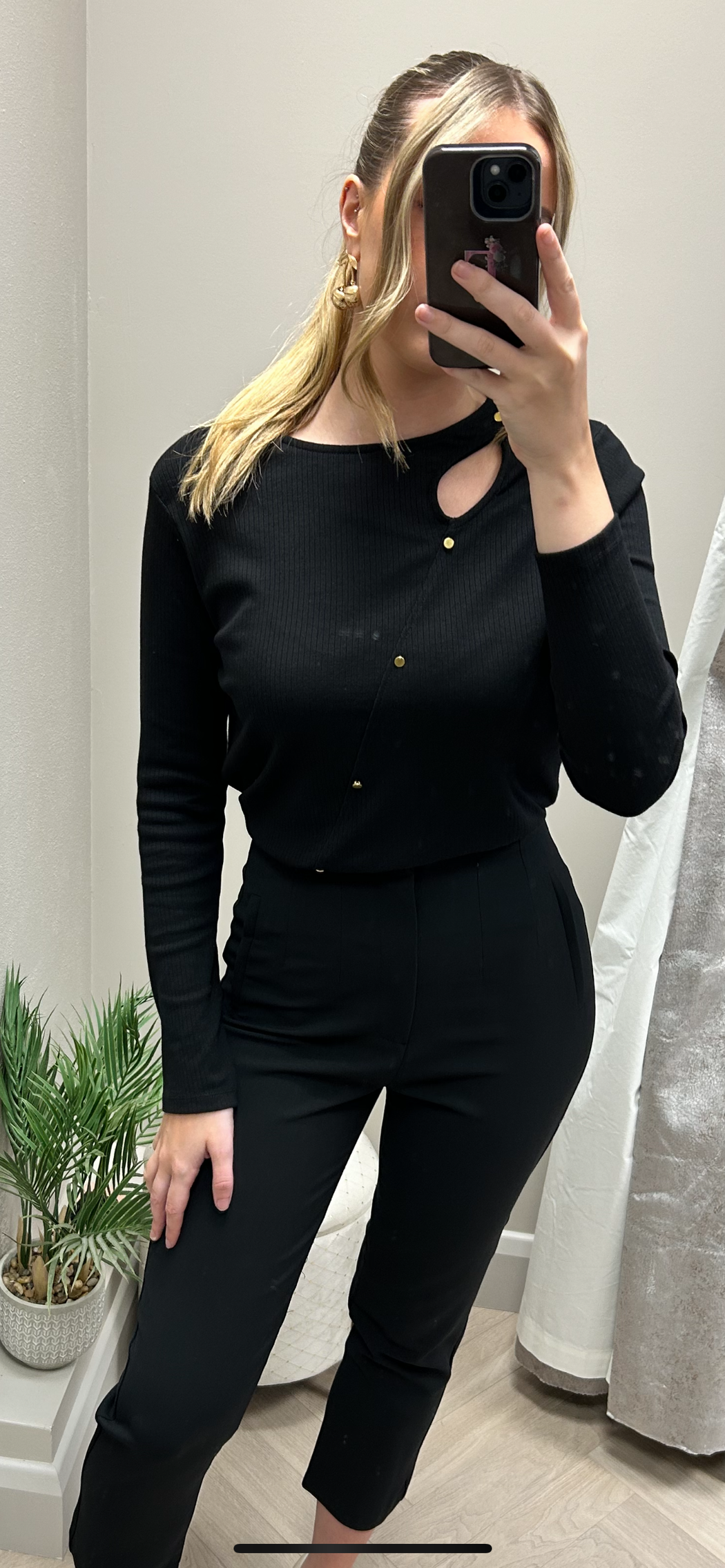 Krista black knit jumper