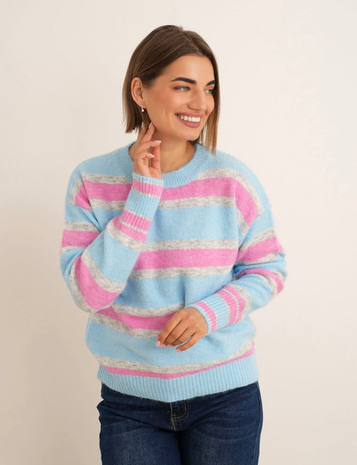 Anita blue stripe knit
