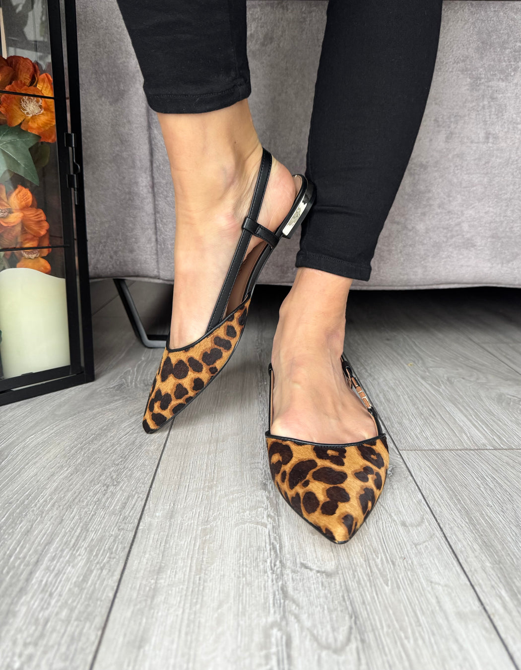 Guess Animal print sling backs FLTFRYLEP05