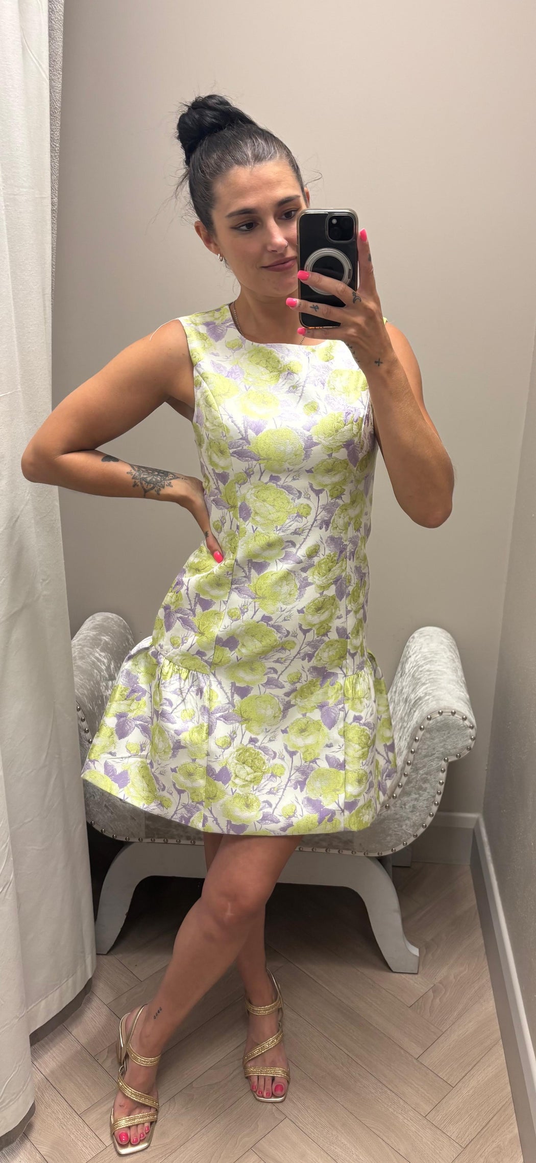 Kandice lilac green dress