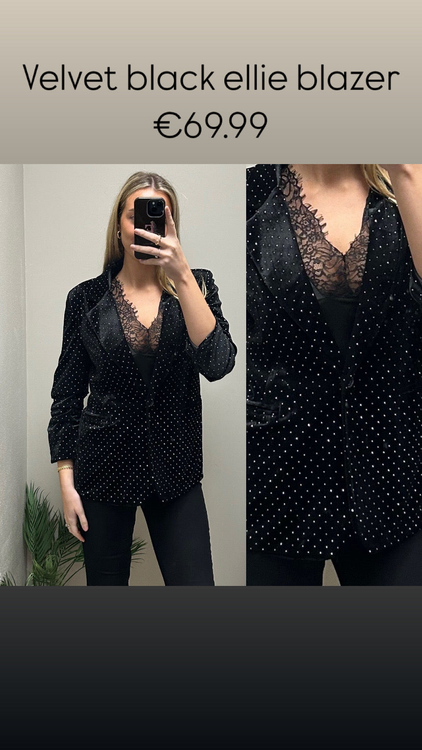 Velvet black ellie blazer