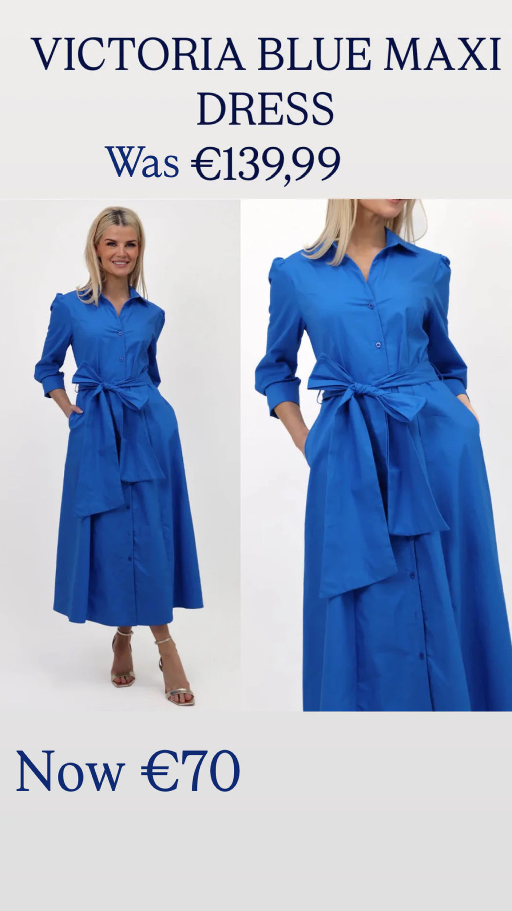 VICTORIA BLUE MAXI DRESS